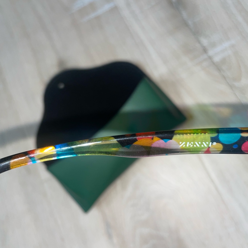 Timo X Zenni Multicolor Polkadot Glasses With Case - Picture 2 of 11